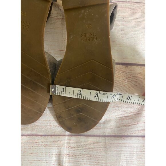 Eileen Fisher Women's Metallic Open Toe Casual Flats - 8.5 - Picture 10 of 10